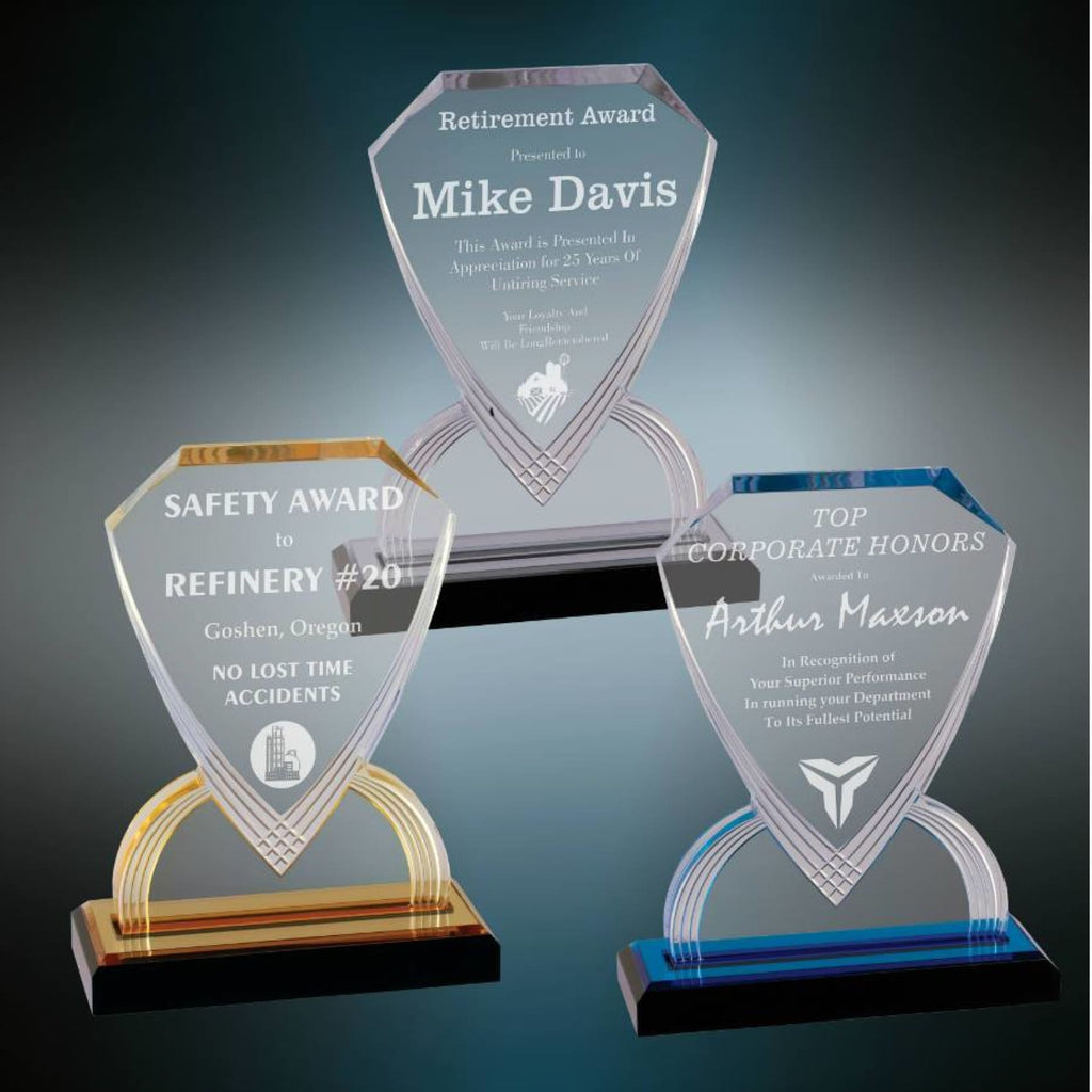 Carved Shield Impress Award - Acrylic Awards