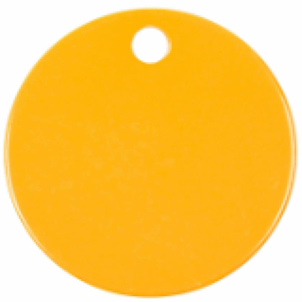 Charm or Pet Tag - 1.5 Circle / Orange - Bags & Apparel