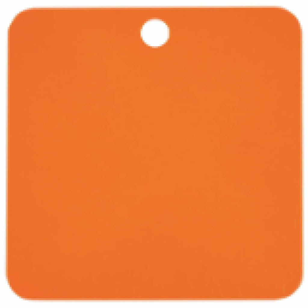 Charm or Pet Tag - 1.5 Square / Orange - Bags & Apparel