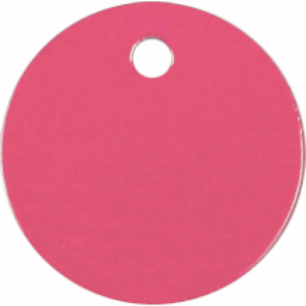 Charm or Pet Tag - 1 Circle / Pink - Bags & Apparel