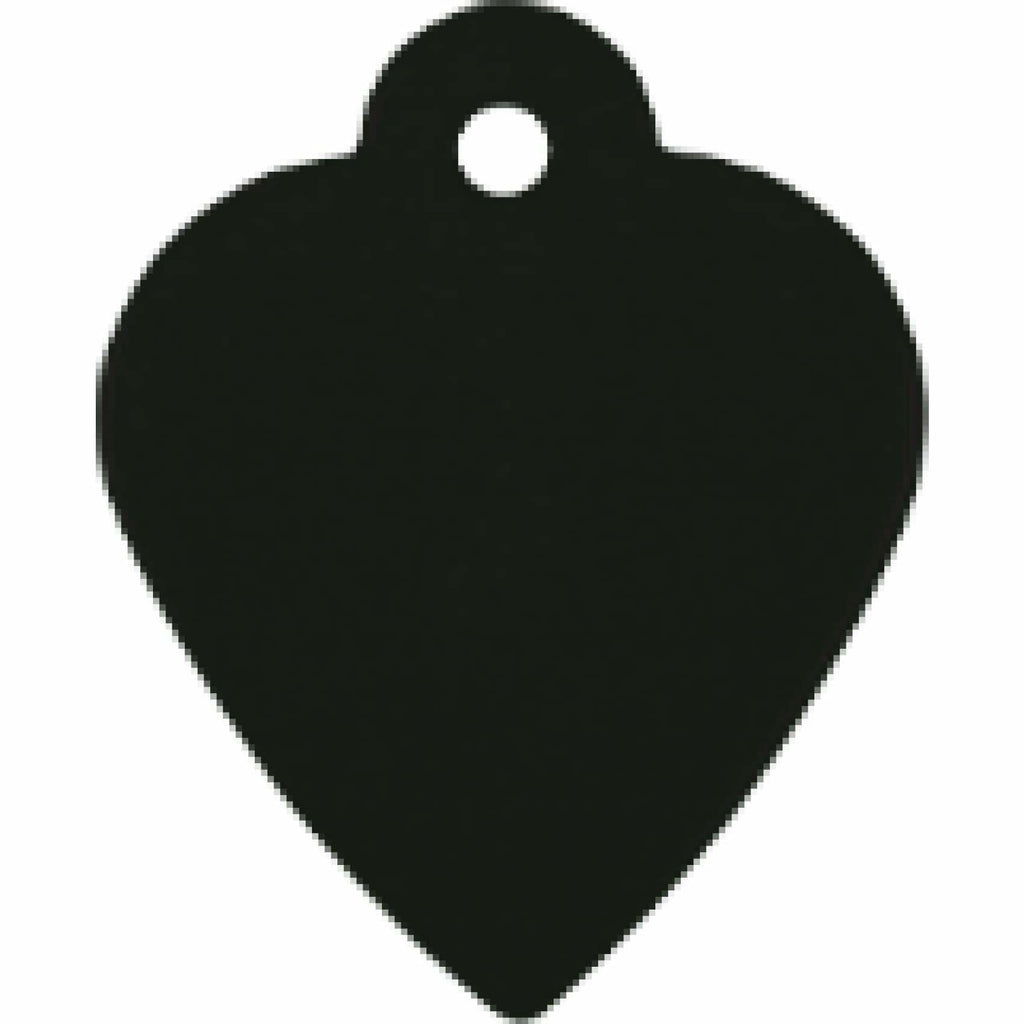 Charm or Pet Tag - Heart / Black - Bags & Apparel