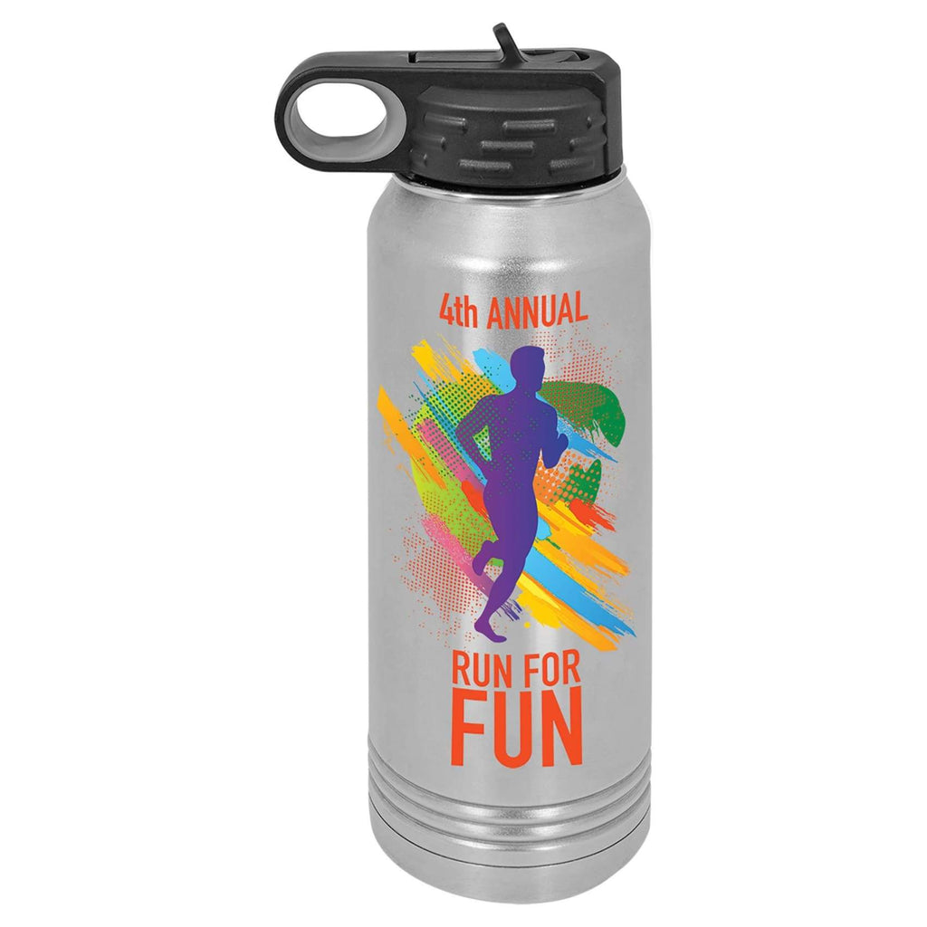 Color Vaccuum Insulated Water Bottle - Silver - Drinkware
