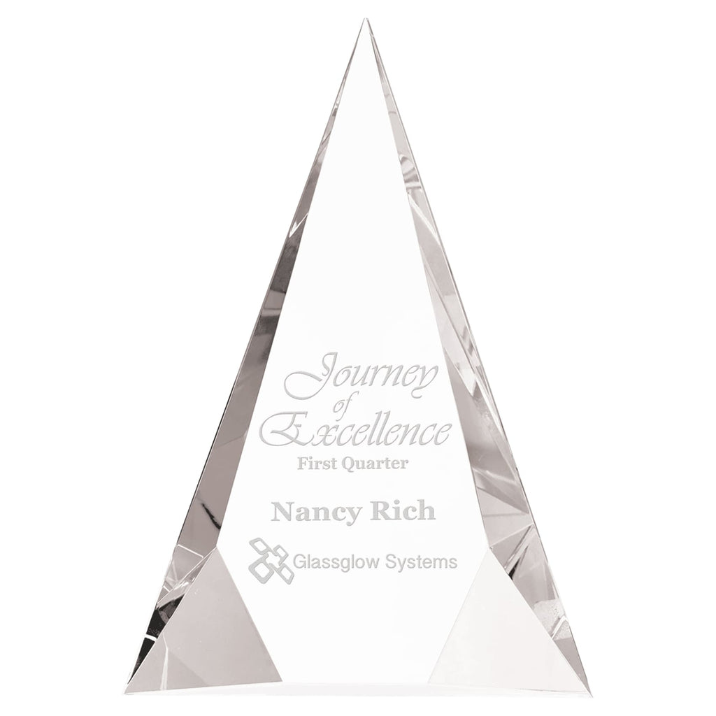 Crystal Facet Triangle - 7 x 10 - Glass Awards