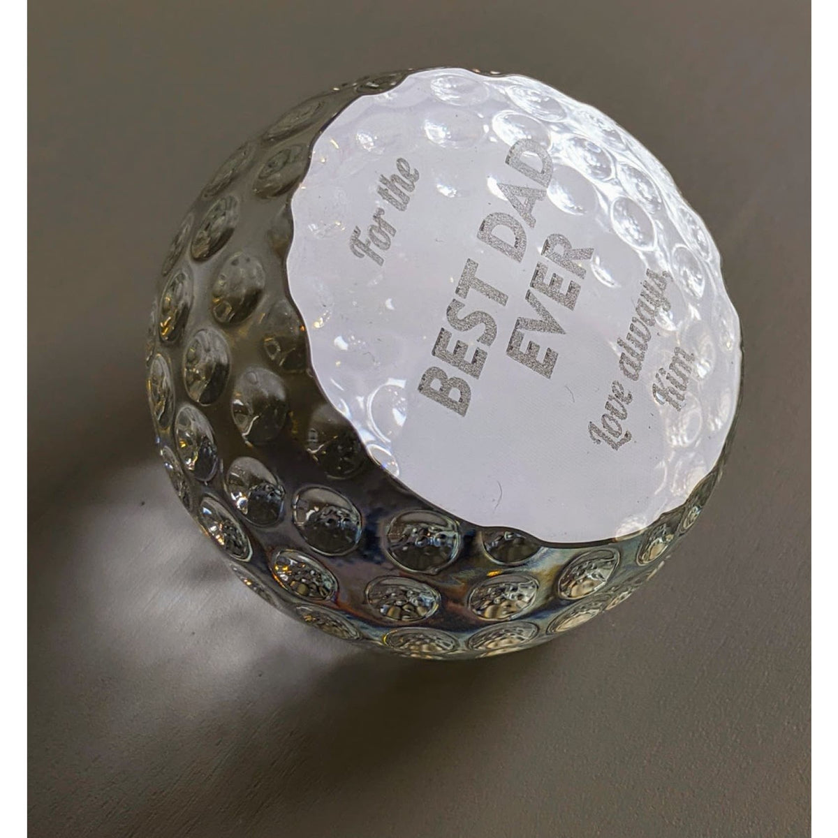Crystal Golf Ball Paperweight Summit Imprints