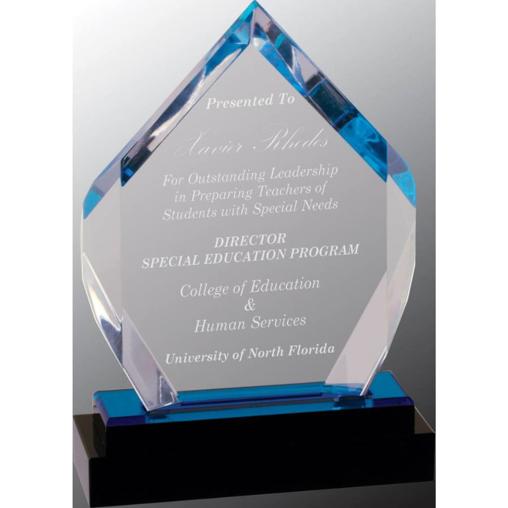 Fusion Diamond Impress Award - 7 / Blue - Acrylic Awards