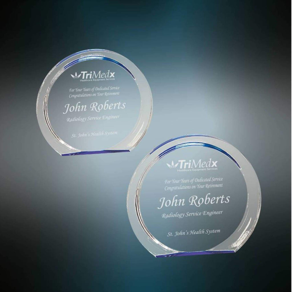 Halo Acrylic Award - Blue / 8 / Round - Acrylic Awards