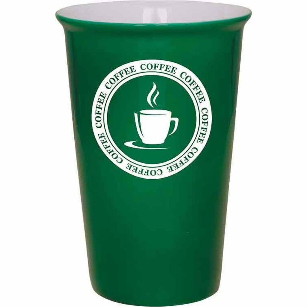 Latte Ceramic Mug - Green - Drinkware