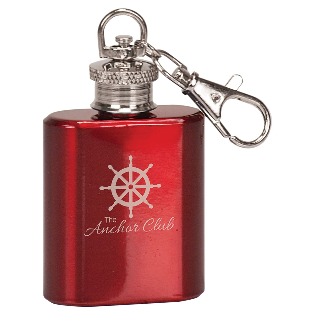 Mini Flask Keychain - Gloss Red - Drinkware