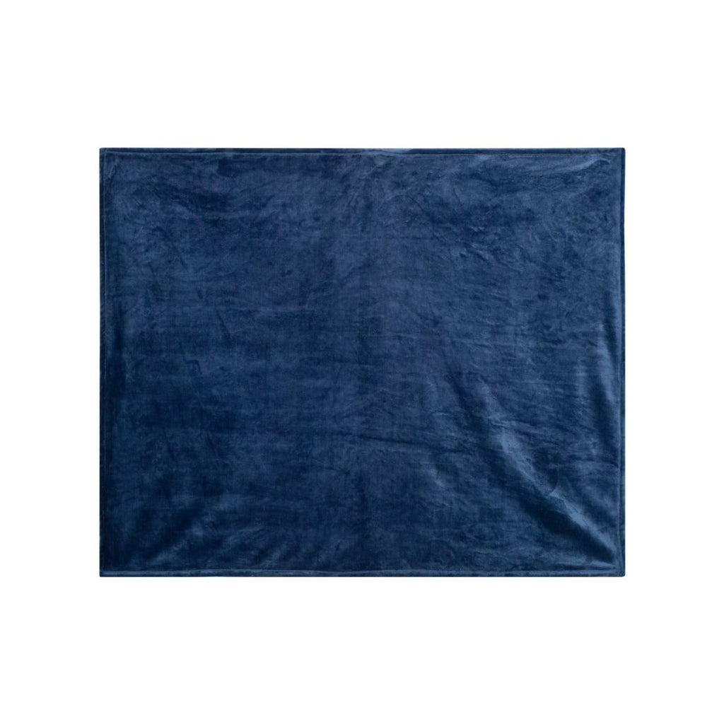 Monogrammed Mink Touch Luxury Blanket - Navy - Bags & Apparel