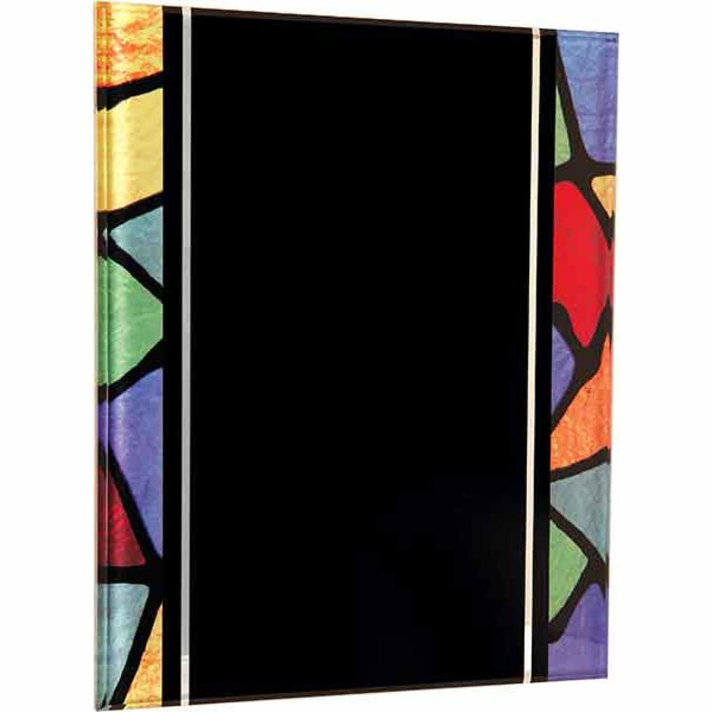 Stained Glass Acrylic with Black Base - 8x10 Plaque - Acrylic Awards