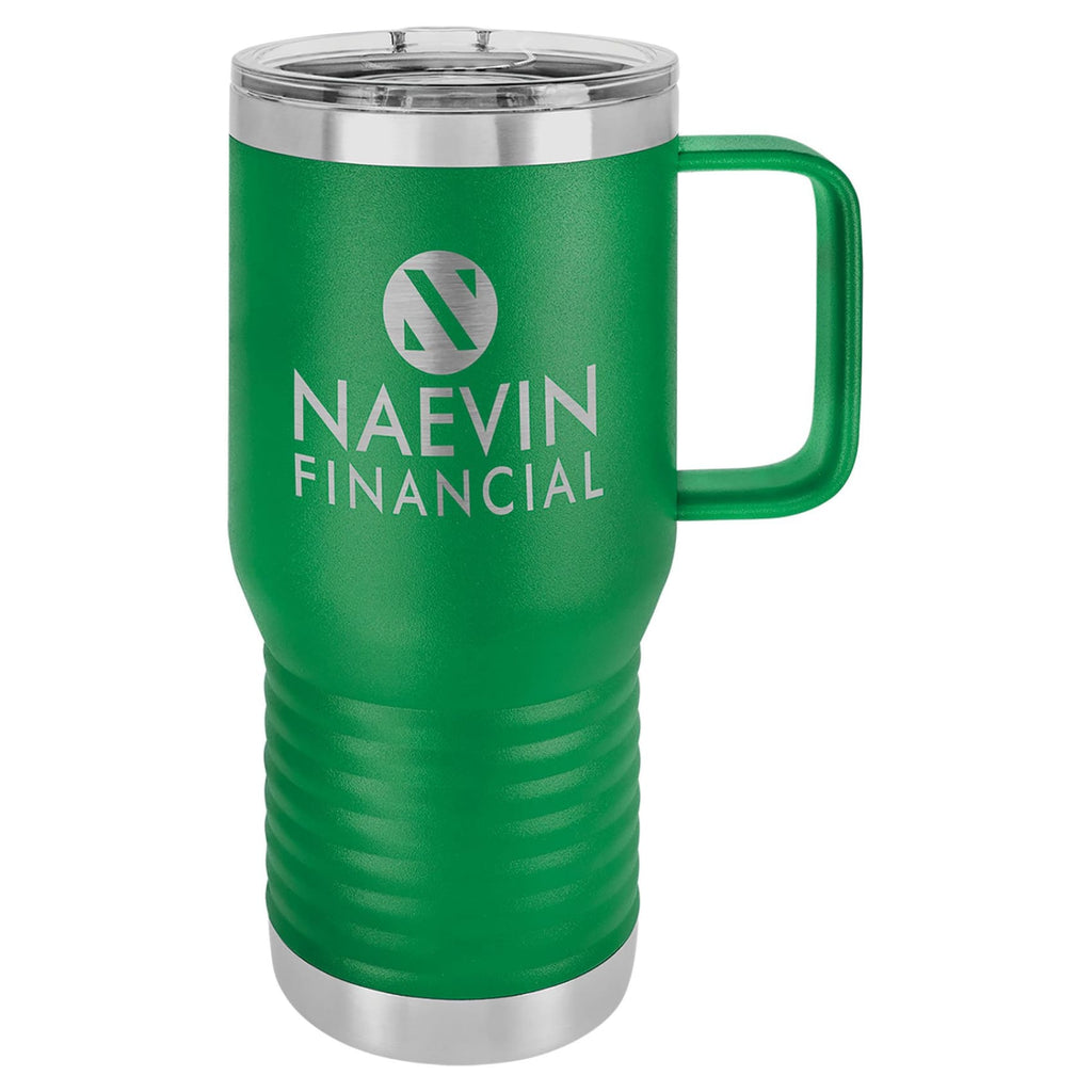 Vacuum Insulated Travel Mug with Slider Lid - Green - Drinkware