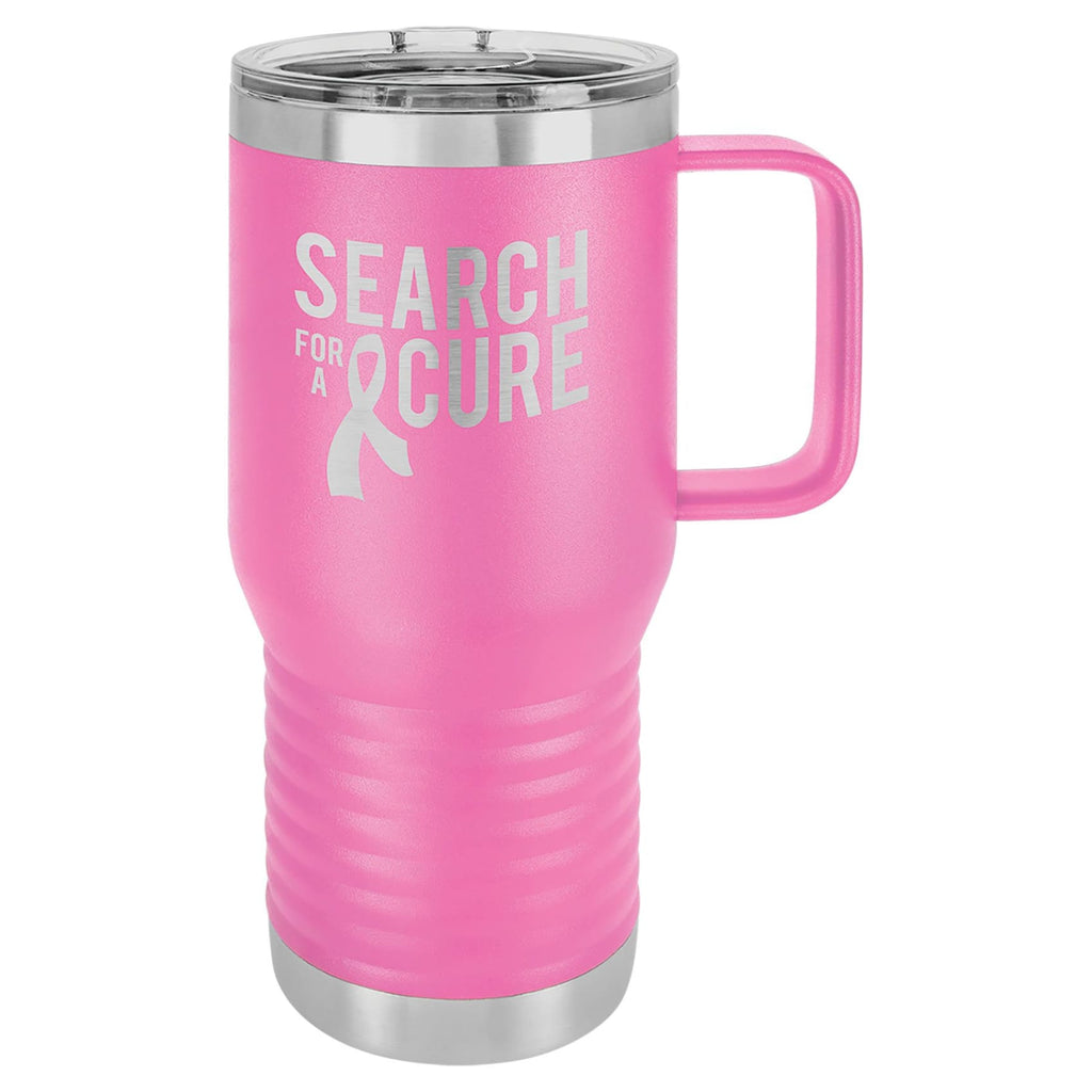 Vacuum Insulated Travel Mug with Slider Lid - Pink - Drinkware