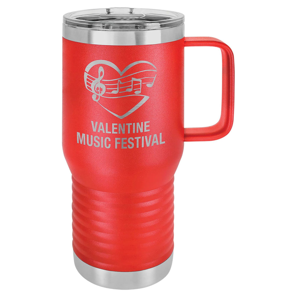 Vacuum Insulated Travel Mug with Slider Lid - Red - Drinkware