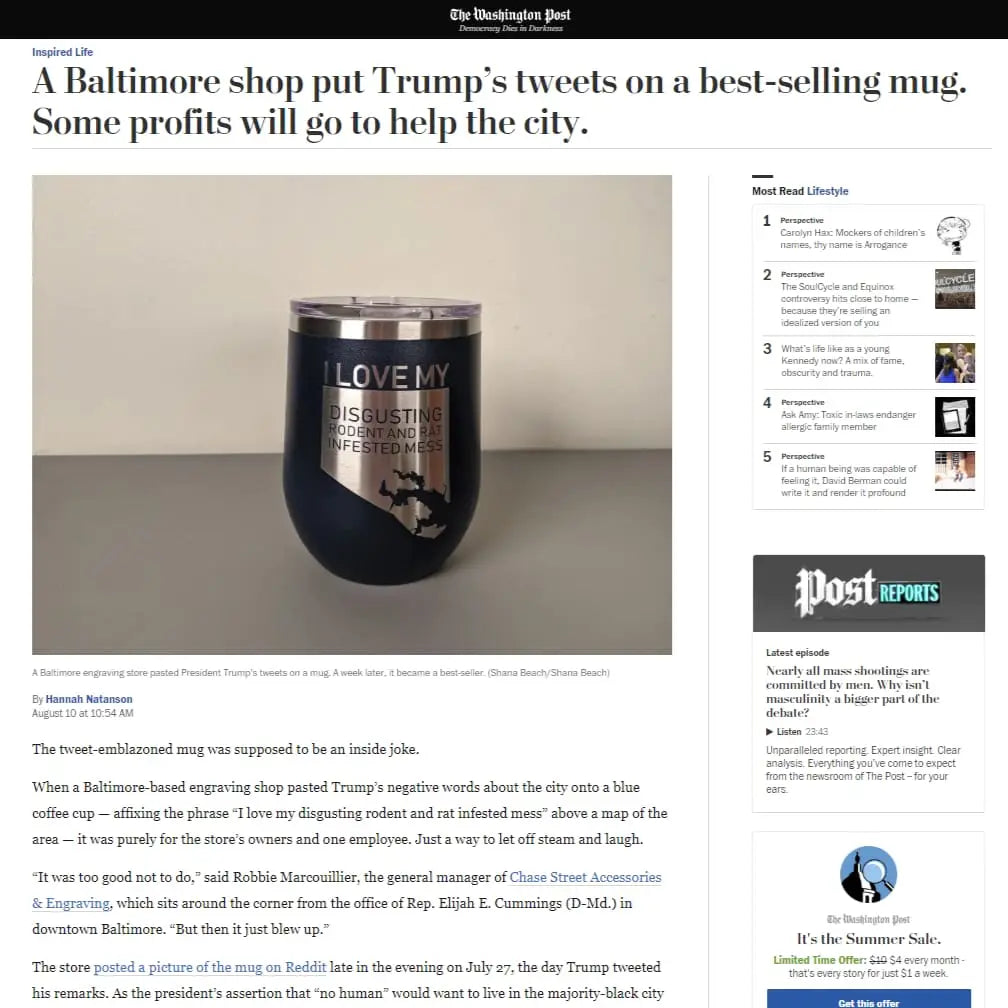 Chase Street A&E in the News! #WeAreBaltimore
