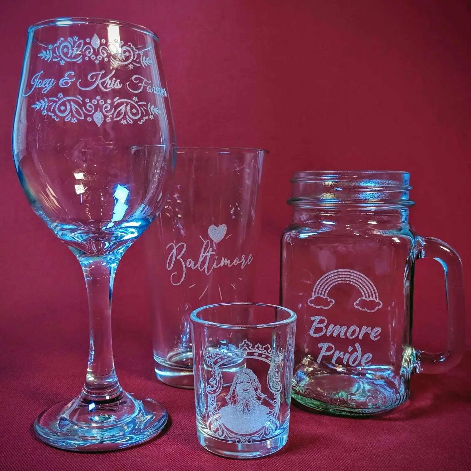 Chase Street Accessories & Engraving Glassware for Weddings