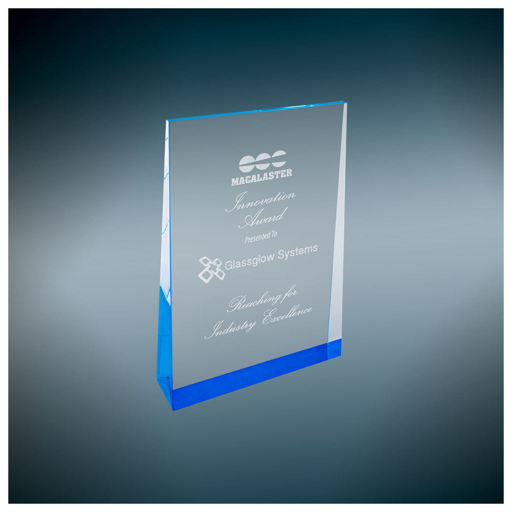 Acrylic Wedge Award - 4.5 x 7 / Blue - Acrylic Awards