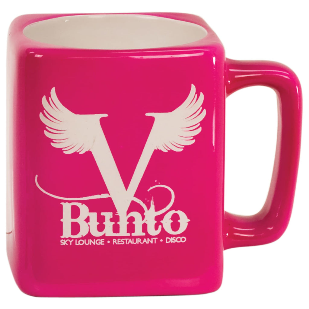 Ceramic Square Mug - Pink - Drinkware