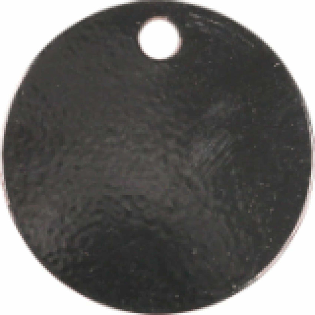 Charm or Pet Tag - 1.5 Circle / Black - Bags & Apparel