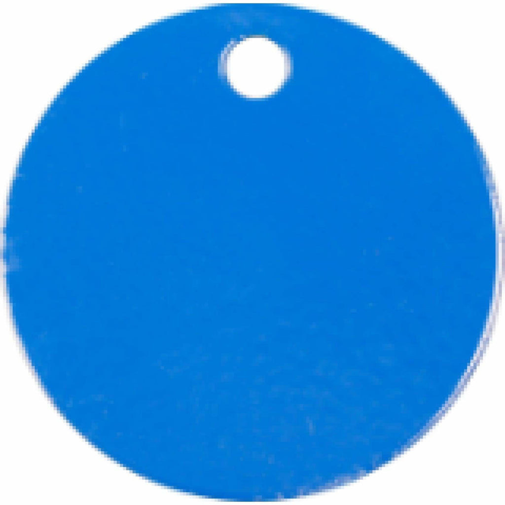 Charm or Pet Tag - 1.5 Circle / Blue - Bags & Apparel