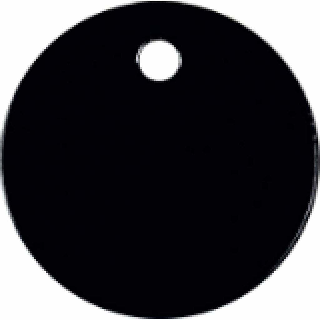 Charm or Pet Tag - 1 Circle / Black - Bags & Apparel
