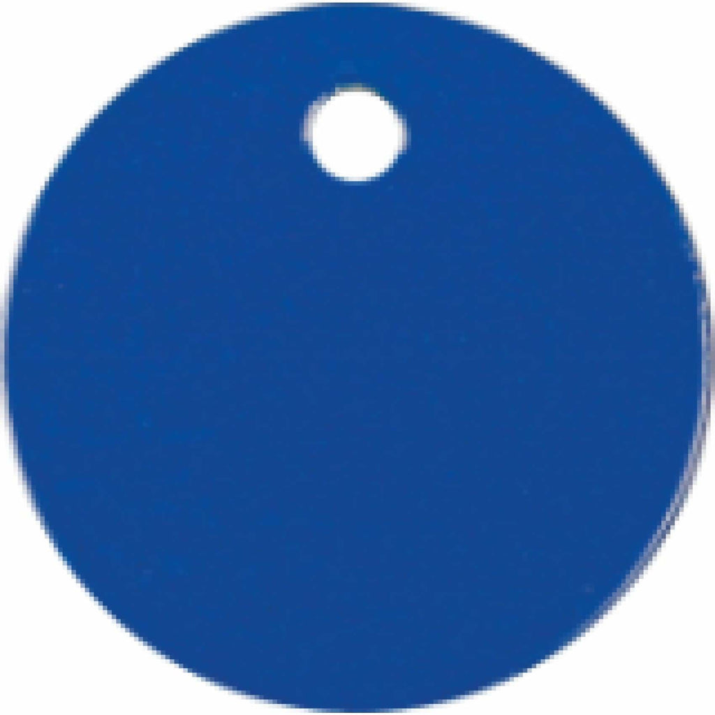 Charm or Pet Tag - 1 Circle / Blue - Bags & Apparel