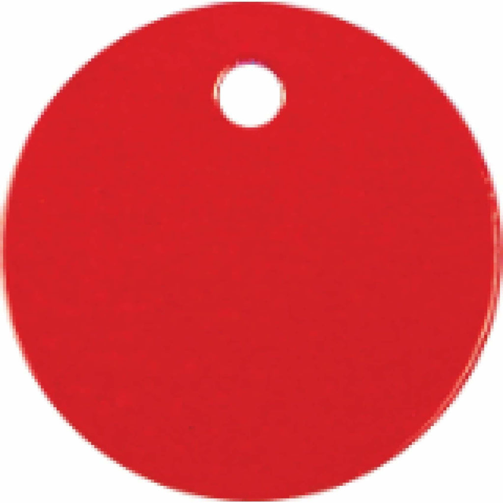 Charm or Pet Tag - 1 Circle / Red - Bags & Apparel