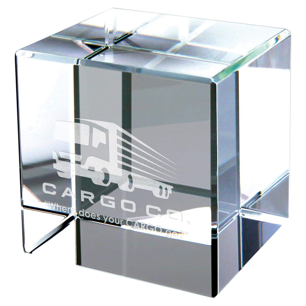 Crystal Block Cube - 3 - Office Gifts