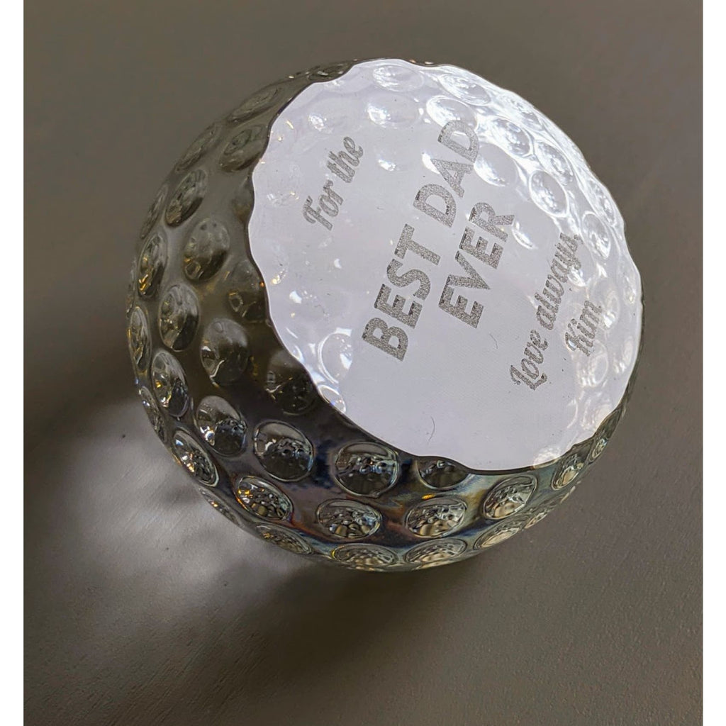 Crystal Golf Ball Paperweight - Office Gifts