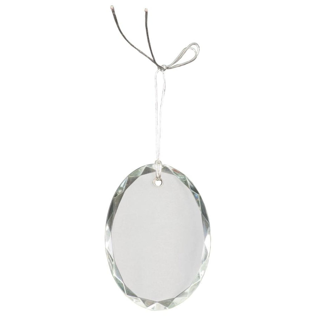 Crystal Ornaments - 3 faceted oval - Office Gifts