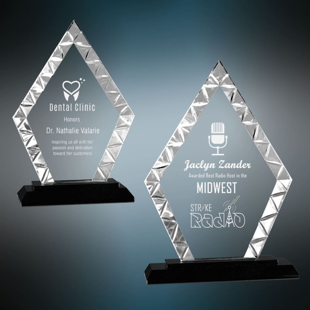 Diamond Accent Glass Award - Art Glass