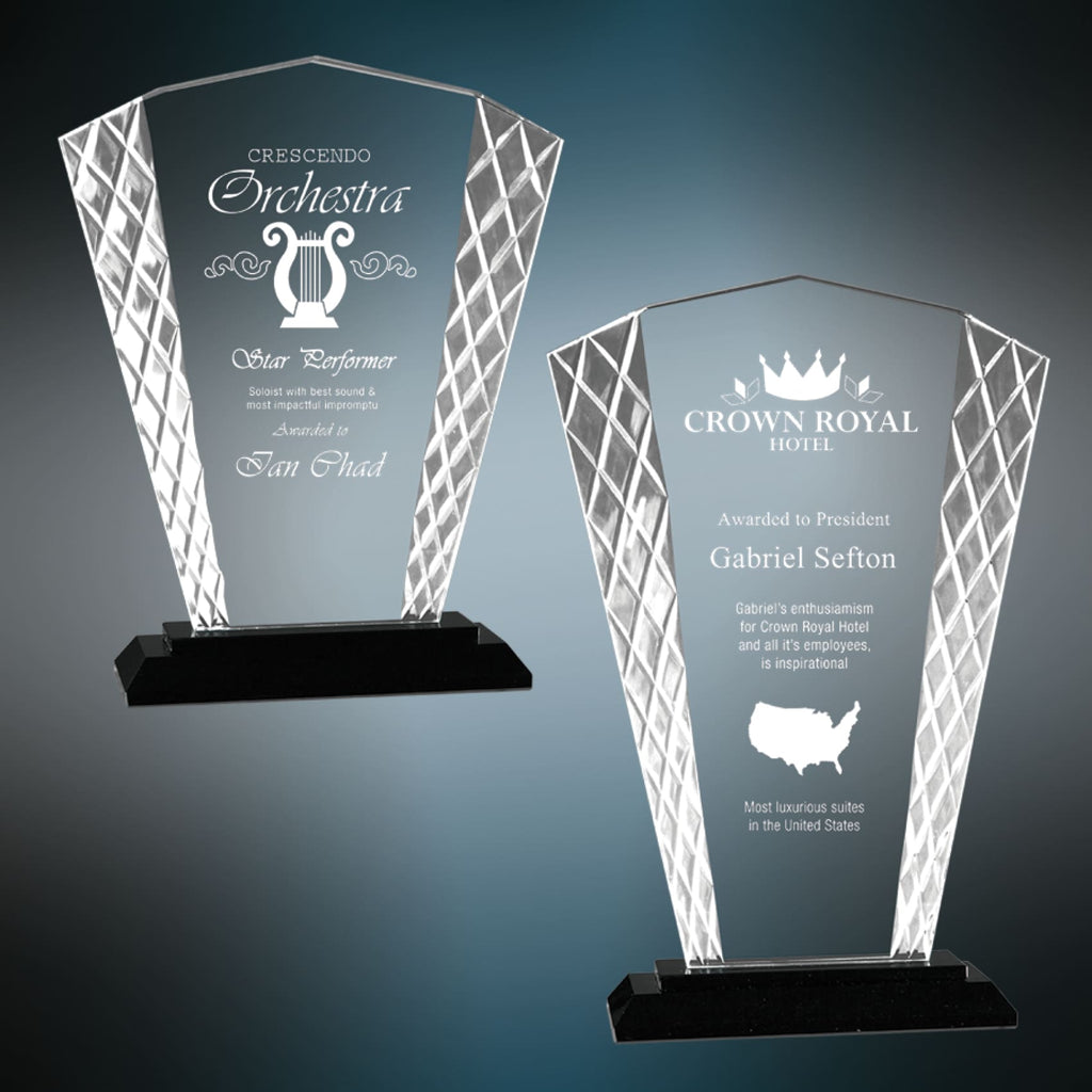 Fan Accent Glass Award - Art Glass
