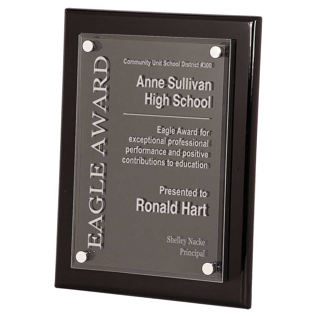 Floating Acrylic Plaque - 8 x 10 inches / Black Piano - Plaques