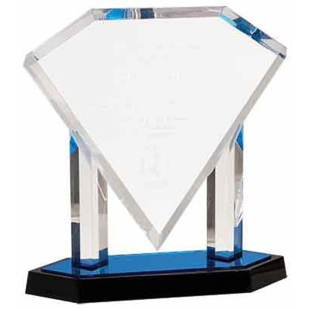 Floating Diamond Award - 10 / Blue - Acrylic Awards