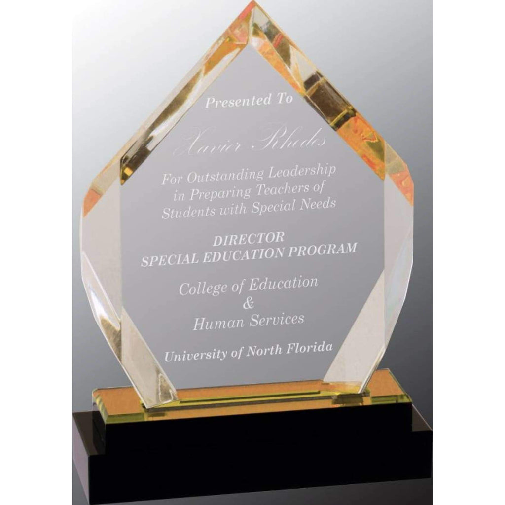 Fusion Diamond Impress Award - 7 / Gold - Acrylic Awards