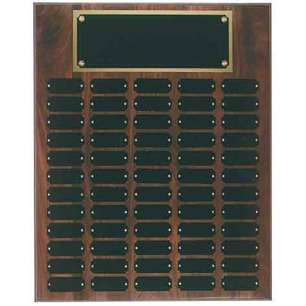Genuine Walnut Perpetual Plaque - 16 x 20 - 60 Plates - Plaques