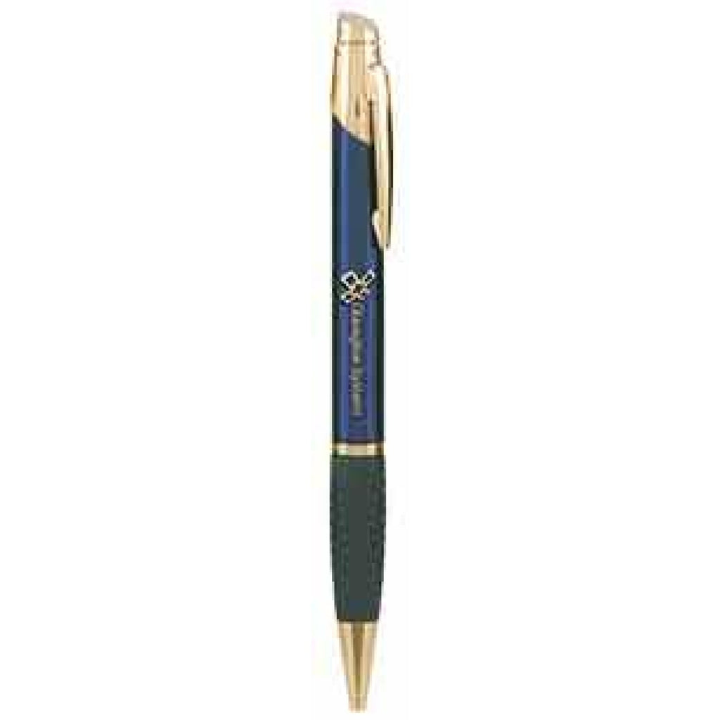 Gloss Ballpoint Pen with Gripper - Blue - Office Gifts