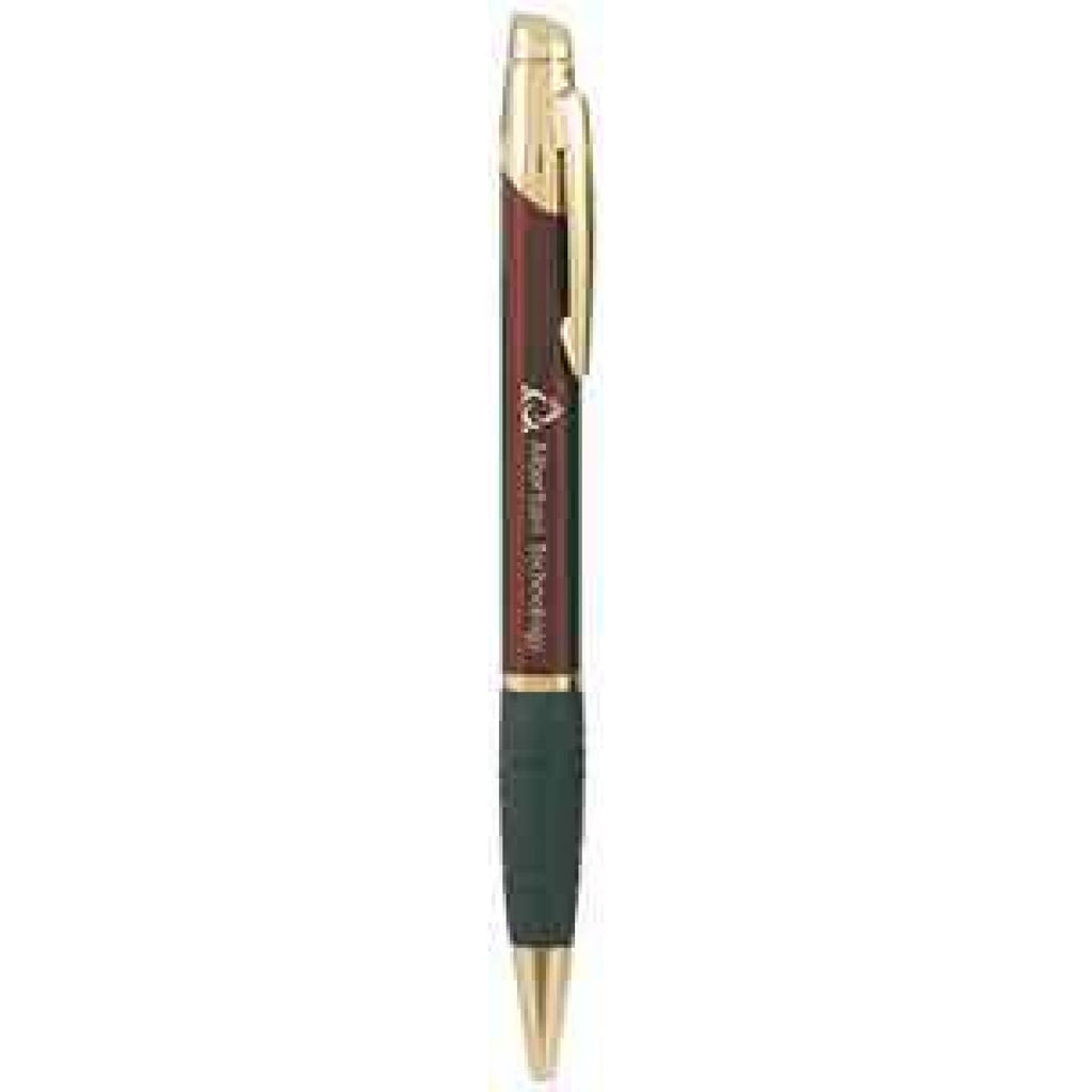 Gloss Ballpoint Pen with Gripper - Burgundy - Office Gifts