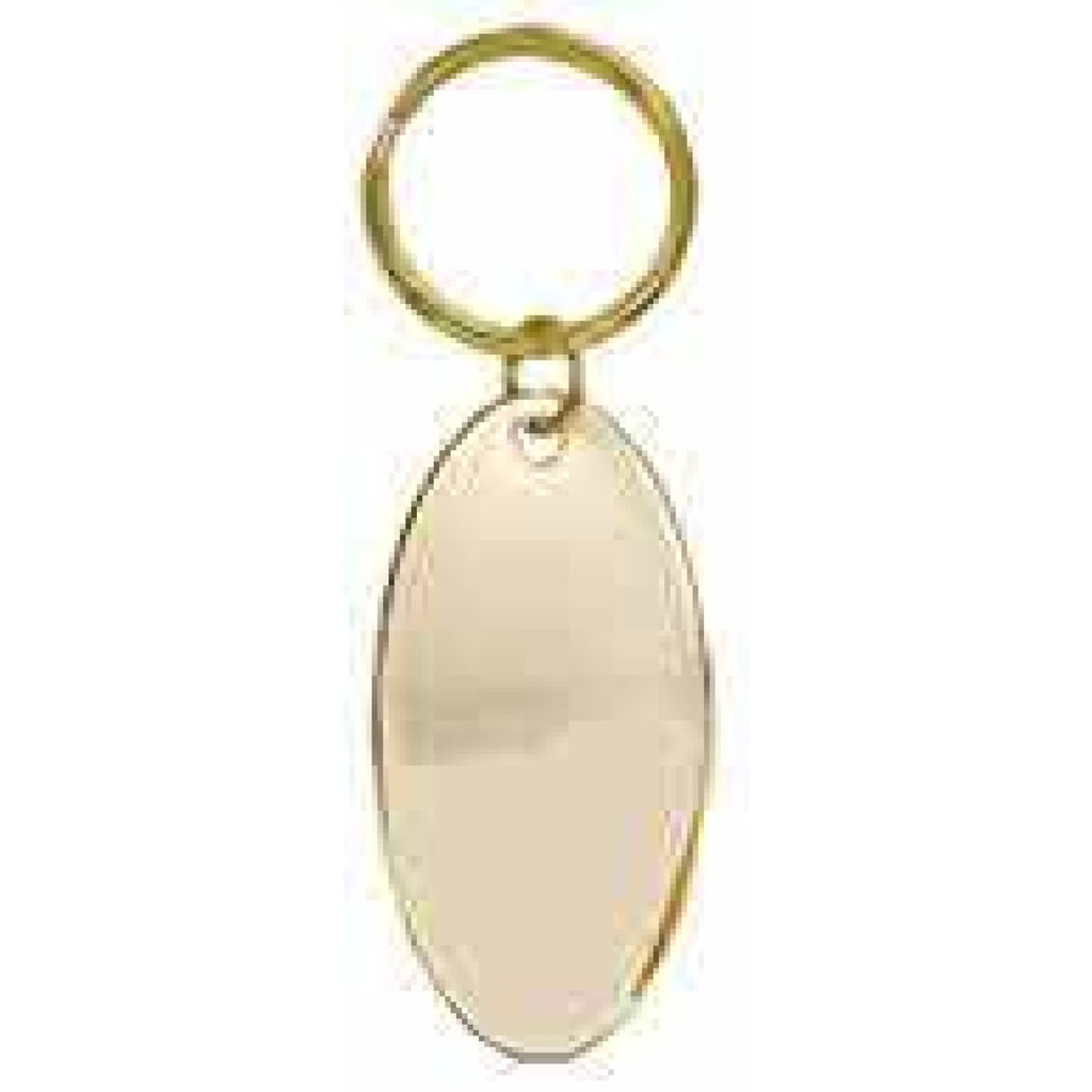 Gold Oval Brass Keychain - Home Gifts