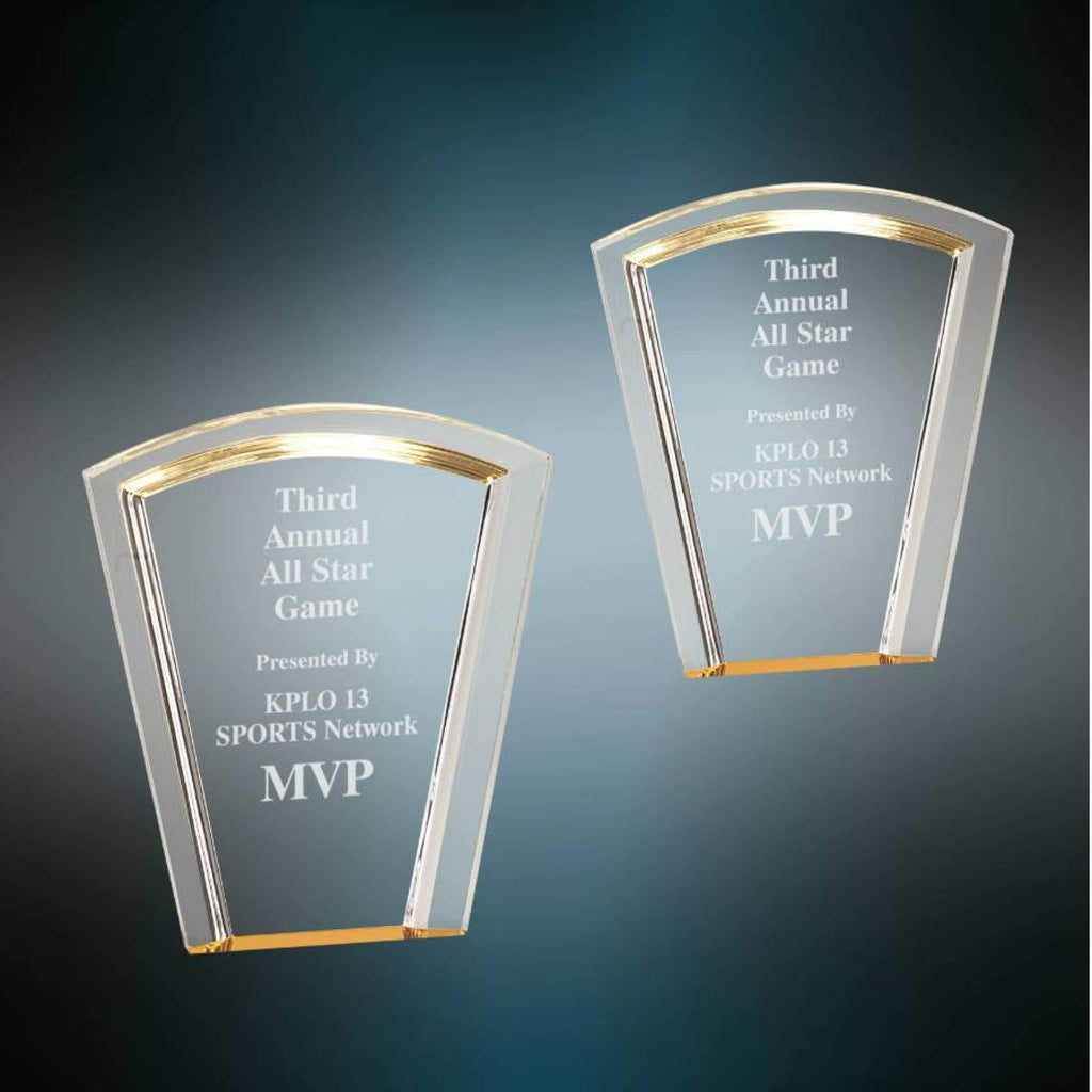 Halo Acrylic Award - Gold / 8 / Fan - Acrylic Awards