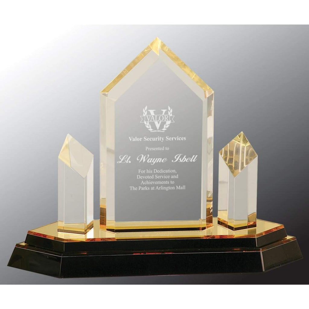 Jewel Impress Award - 8 1/4 Tower / Gold - Acrylic Awards