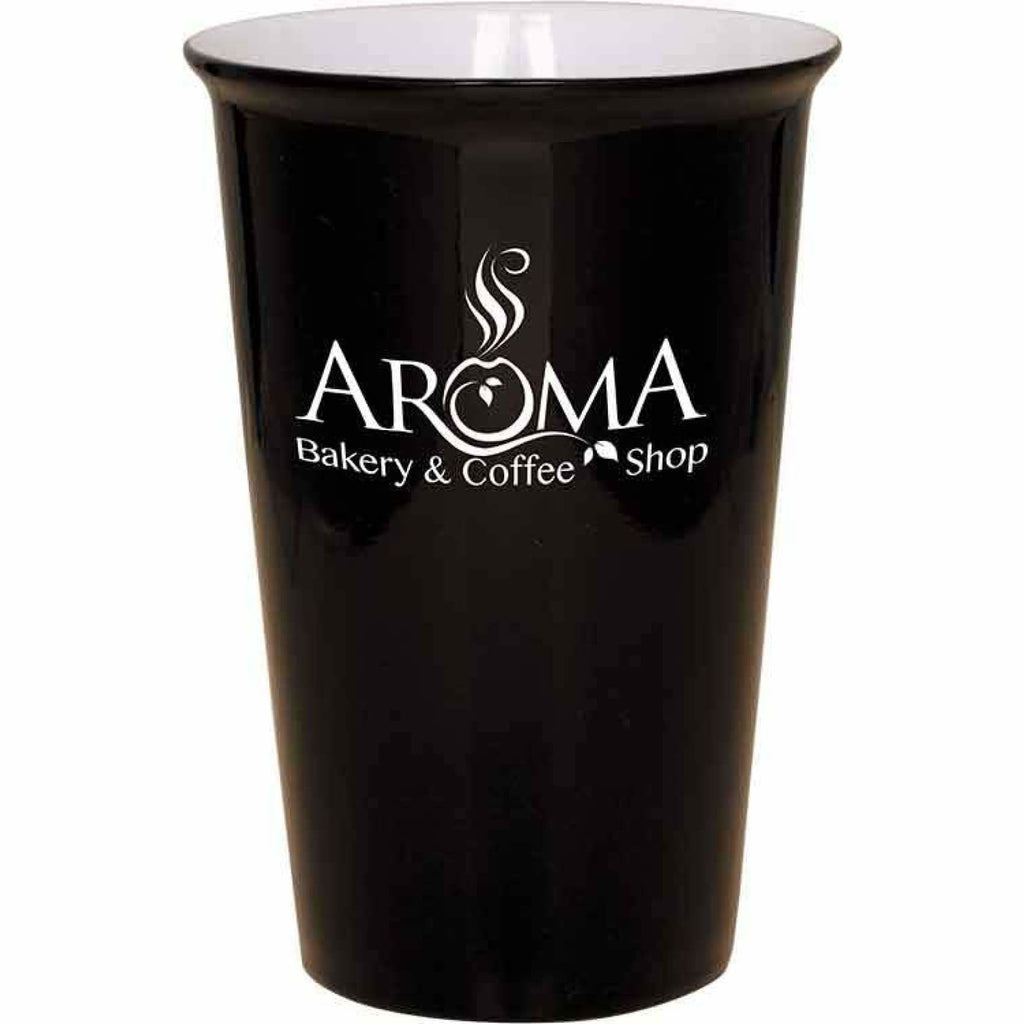Latte Ceramic Mug - Black - Drinkware