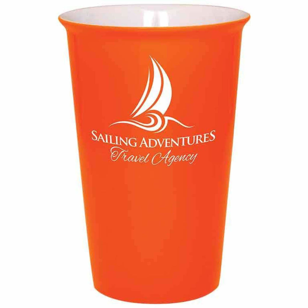 Latte Ceramic Mug - Orange - Drinkware
