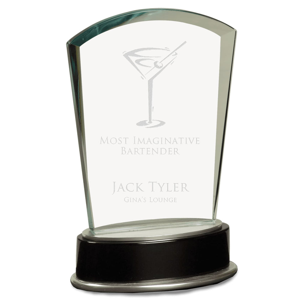 Metro Glass Award - 8 3/4 Fan - Glass Awards