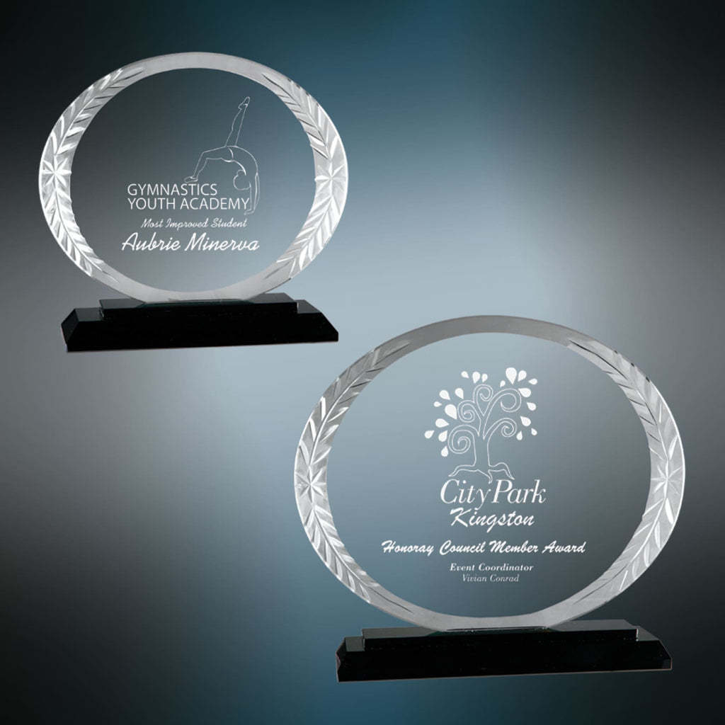 Oval Accent Glass Award - Art Glass
