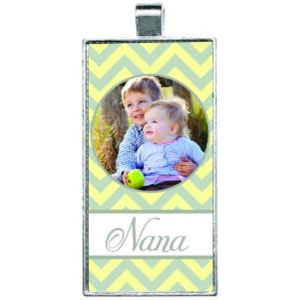 Silver Framed Pendant - 1x2 Rectangle - Bags & Apparel