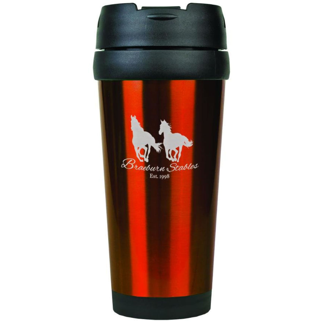 Stainless Steel Travel Mug - Orange - Drinkware