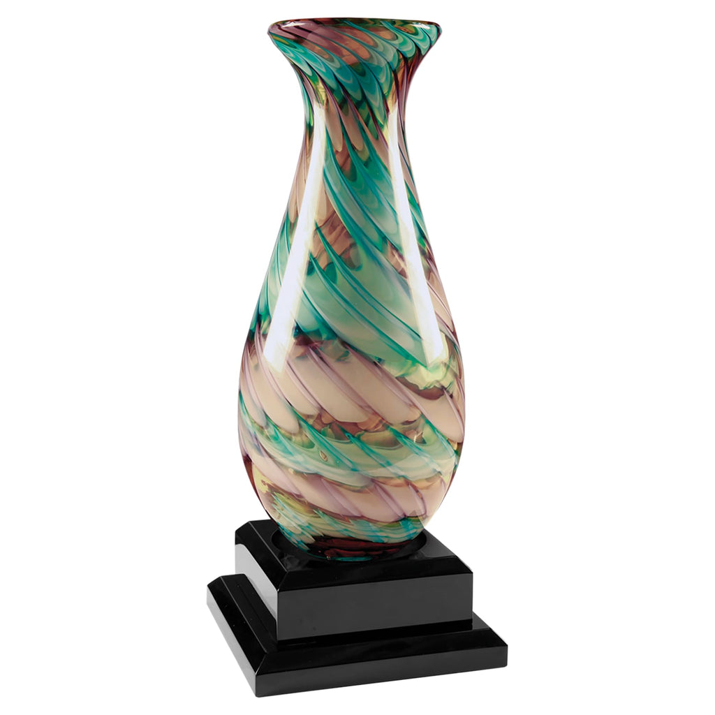 Swirl Art Glass Vase - Art Glass