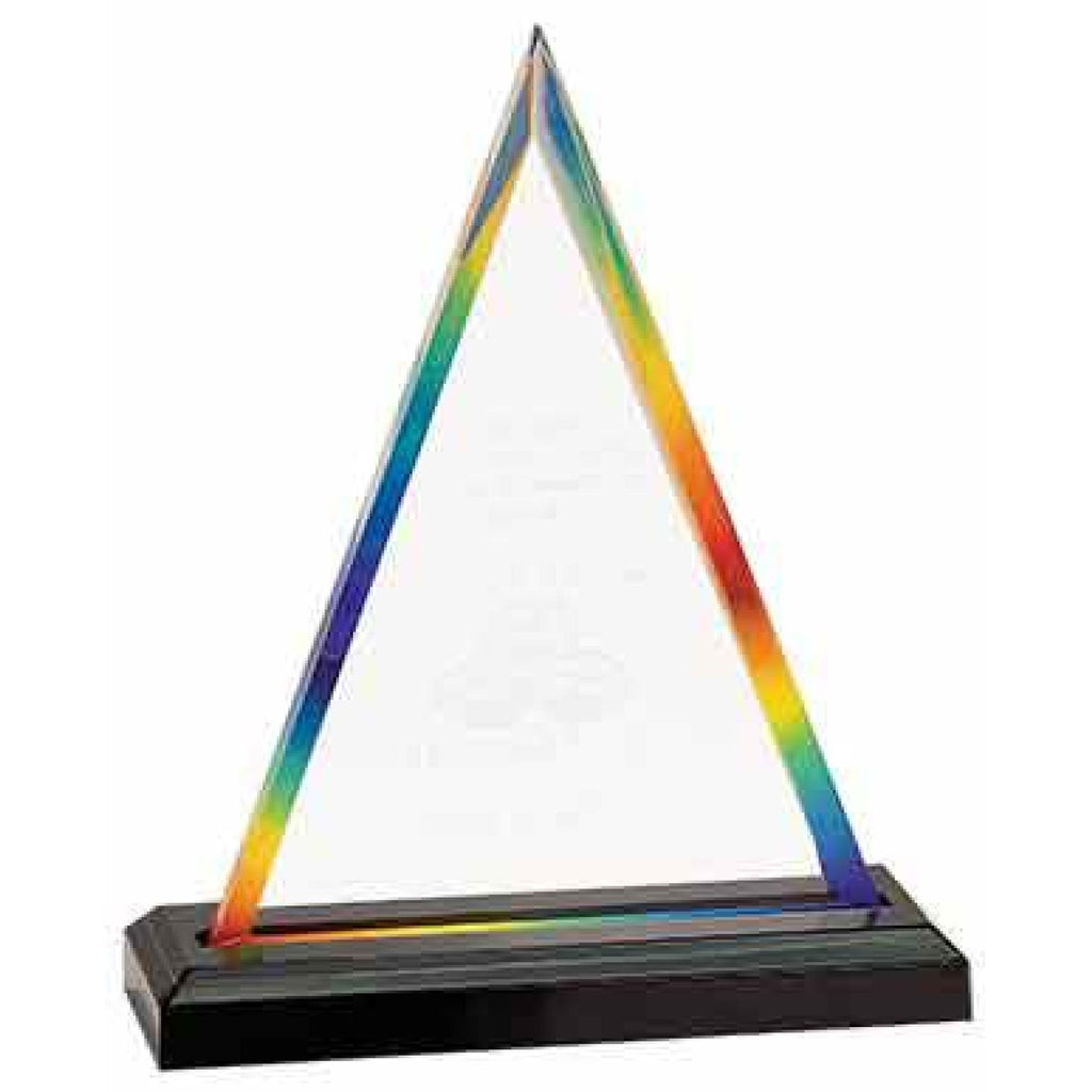 Triangle Impress Award - 7.75 / Rainbow - Acrylic Awards