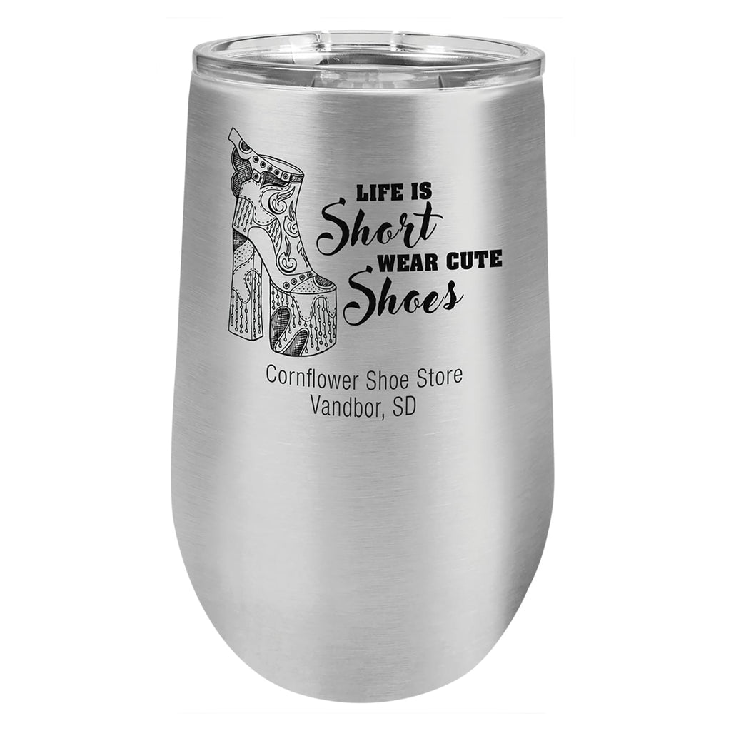 Vaccuum Insulated Stemless Tumbler - Silver - Drinkware