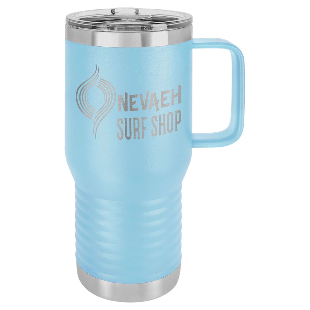 Vacuum Insulated Travel Mug with Slider Lid - Light Blue - Drinkware